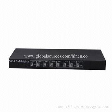 VGA Switch Splitter, 8x8 Matrix, Supports Highest Video Resolution 1920x1200, 1080p at 60Hz